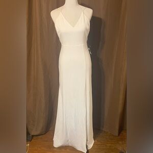 NWT Windsor ivory formal dress with high slit